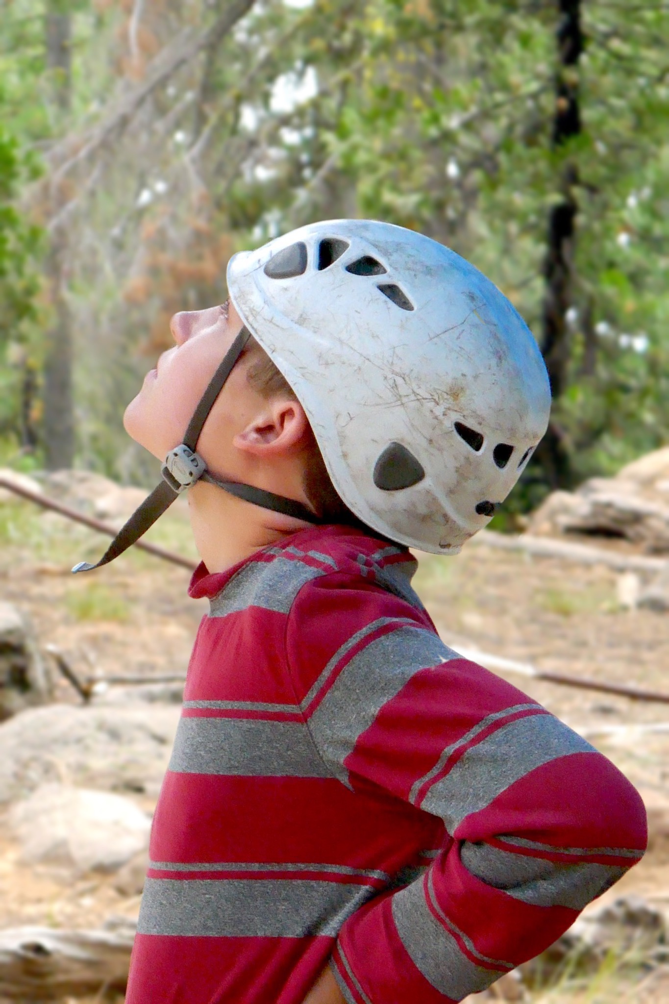 Scout learning outdoor skills